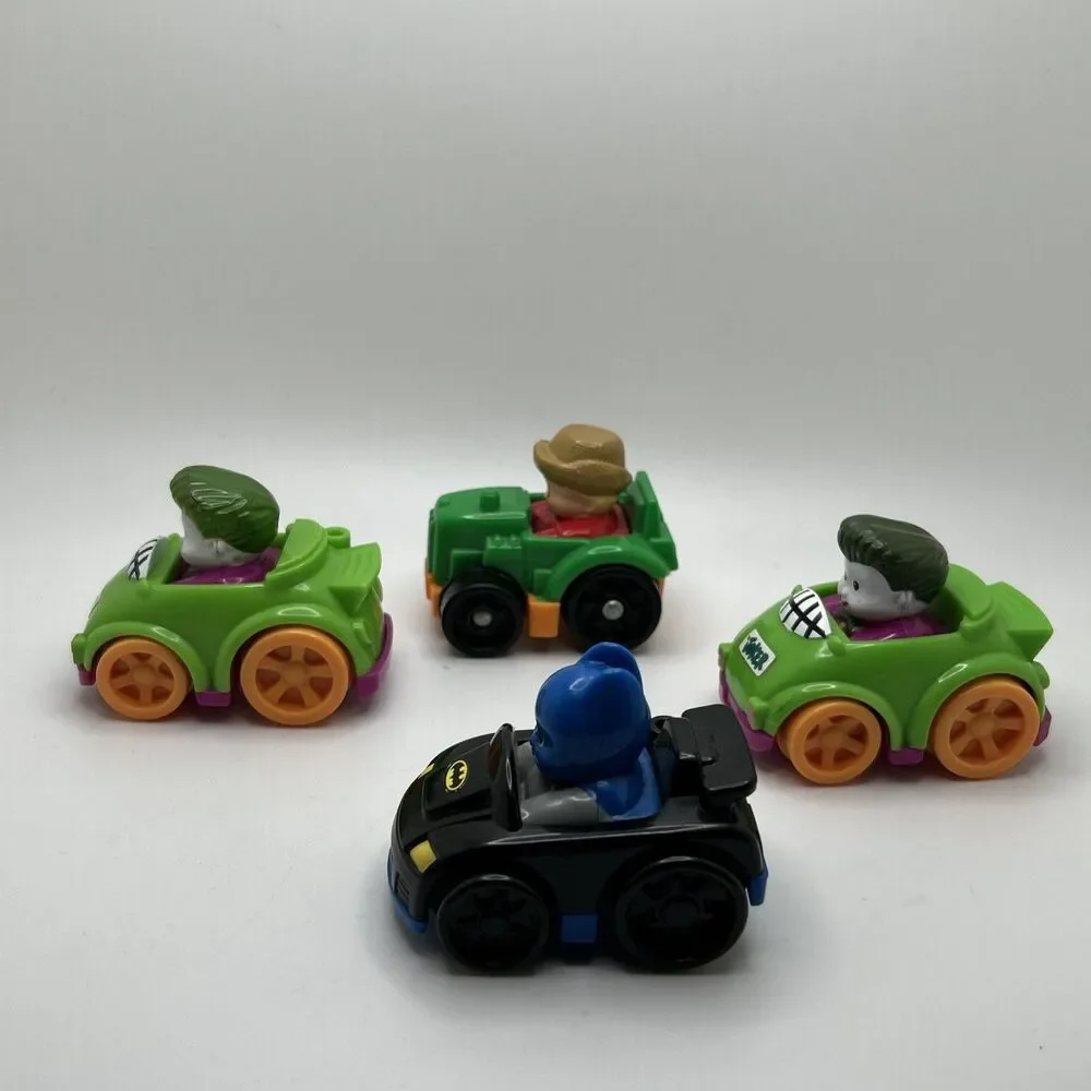Fisher Price Wheelies Little People DC SuperFriends  Batman Joker Tractor Lot